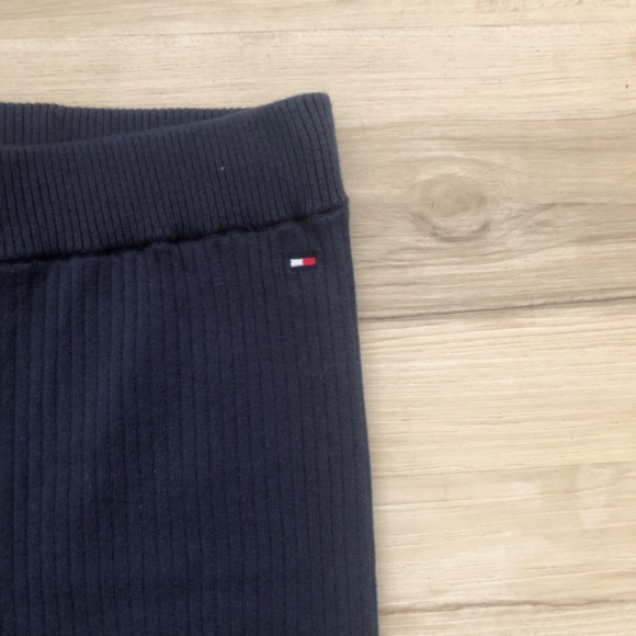 NWT!! Youth Girls (12/14) Blue Ribbed Tommy Hilfiger Bell Bottom Track Pants - Picture 3 of 5